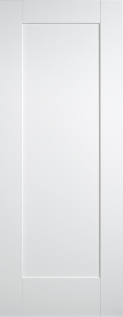 27 x 78 White Primed Pattern Ten Shaker Door