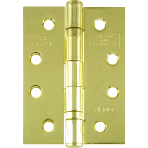 102mm CE11 Ball Bearing Hinge Polished Brass