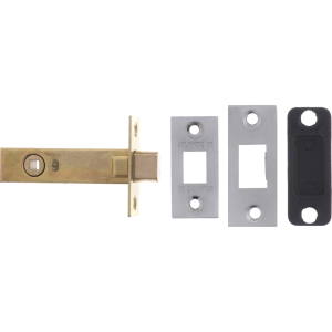 102mm Satin Chrome Tubular Bathroom Deadbolt