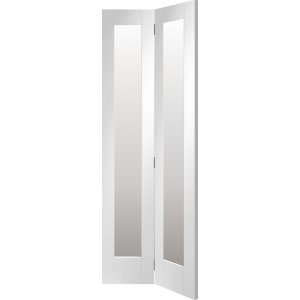 30 x 78 White Primed Pattern 10 Bi-Fold Door Glear Glazed
