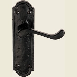 Rhyl Sharlston Black Iron Door Handles