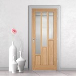 Bow Coventry Oak 3 Light Clear Glazed Doors