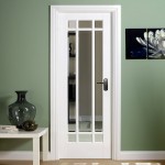 Canary Wharf Manhattan Nine Light Bevelled Glass Doors White Primed