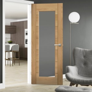 Beechwood Palermo Essential Oak One Light Clear Glazed Doors