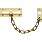 Rectangular Door Chain Satin Brass