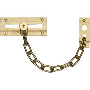 Rectangular Door Chain Satin Brass