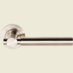 Astro Lever On Rose - Satin Nickel Door Handles