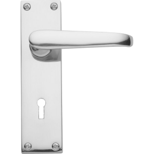 Victorian Sash Lock Door Handles Polished Chrome