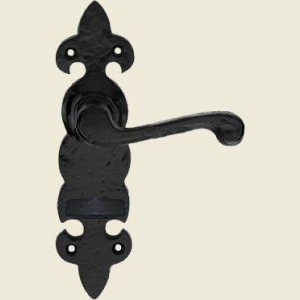 Fleur De Lys Black Iron Bathroom Handle