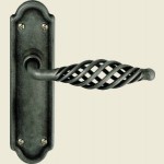 Cage Pewter Latch Lever Handles