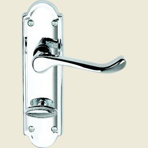 Classic Suite Polished Chrome Bathroom Lock Handles