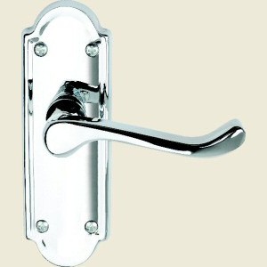 Classic Suite Polished Chrome Short Plate Latch Handles