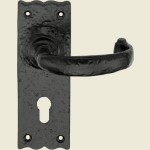 Colonial Black Iron Euro Lock Handle