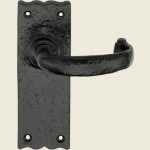 Colonial Black Iron Latch Handle Long Plate