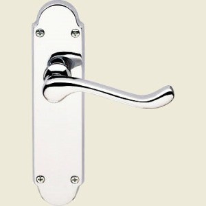 Epsom Polished Chrome Latch Lever Handles