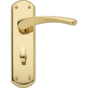 Garda Bathroom Door Handles Polished Brass