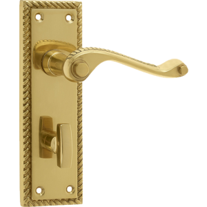 Georgian Suite Bathroom Lock Lever Handles