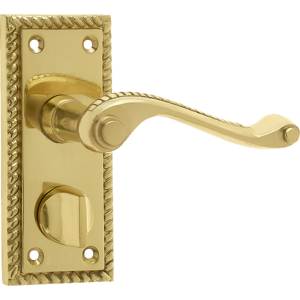 Georgian Scroll Privacy Lever Handles