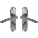 Gull Wing Lever Bathrrom Lock Door Handles Satin Chrome