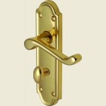 Meridian Polished Brass Lever Latch Handles
