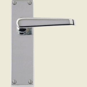 Victorian Straight Lever Satin Chrome Lever Latch Handles