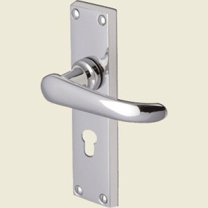 Windsor Polished Chrome Euro Lever Lock Handle