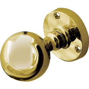 JV48 Architectural Quality Polished Brass Ball Door Knob Set
