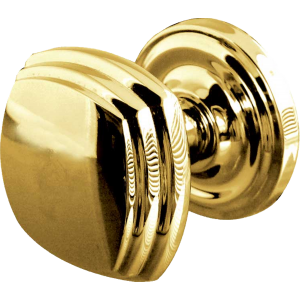 JV64 Polished Brass Square Door Knob Set