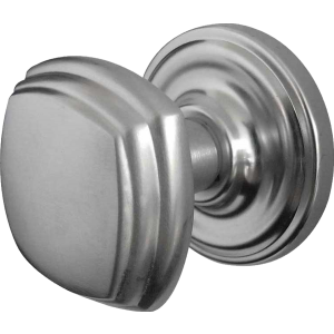 JV64 Satin Chrome Square Door Knob Set