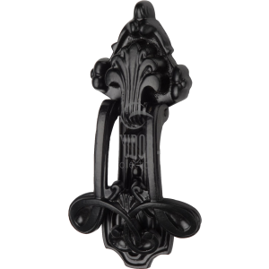 Cast Iron Ornate Door Knocker Black Antique 204mm 