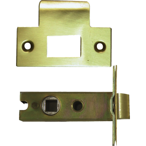  80mm Tubular Mortice Latch Satin Brass