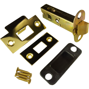  79mm Double Sprung Tubular Mortice Latch Polished Brass