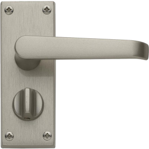 Victorian Privacy Door Handles Satin Nickel