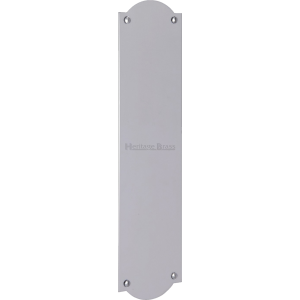 30cm Shaped Finger Plate Door Push Polished Chrome