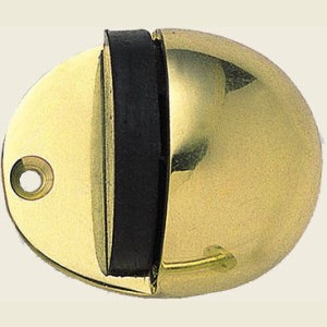 JV86 Polished Brass Shielded Doorstop