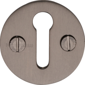 32mm Round Open Keyhole Escutcheon Matt Bronze