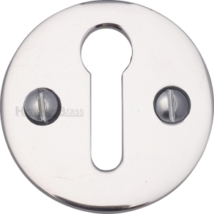 32mm Round Open Keyhole Escutcheon Polished Chrome