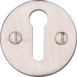 32mm Round Open Keyhole Escutcheon Satin Nickel