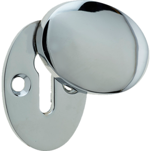 Oval Covered Escutcheon Polished Chrome