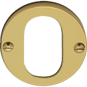 Polished Brass Oval Profile Cylinder Escutcheon