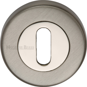 53mm Round Standard Key Escutcheon Polished Satin Nickel