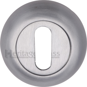 50mm Round Standard Key Escutcheon Satin Chrome