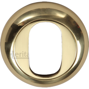 V4003 Polished Brass Oval Profile Escutcheon