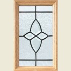 33 x 78 Cottage Oak Leaded Glass Door