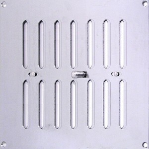 225mm x 225mm Ventilator Grill Polished Stainless Steel