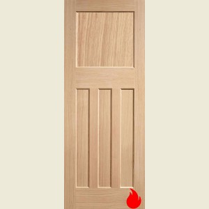 826 x 2040 x 44 DX 30s Style Oak Fire Door