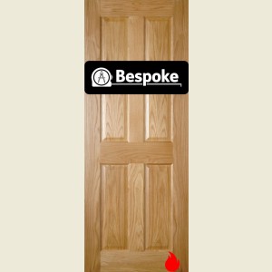 Made to Measure Bury Pre-Finished Four Panel Oak Fire Door