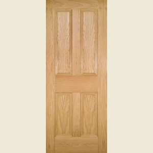 32 x 80 Inch Kingston Oak Flat 4-Panel Door 813 x 2032 x 35mm