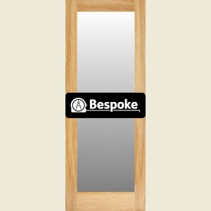 Bespoke Pattern 10 One Panel Oak Clear Glazed Door