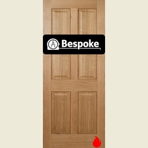 Bespoke Regency 4-Panel Pre Finished Oak Fire Door